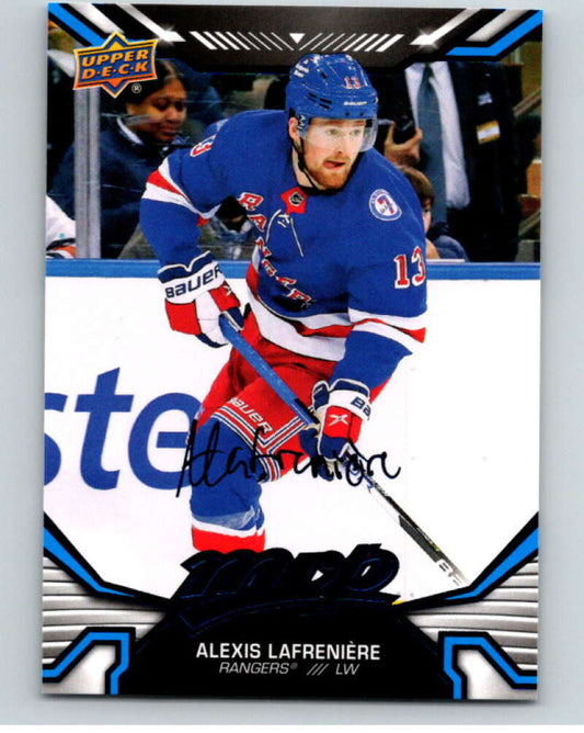 2022-23 UD MVP  Blue Script #192 Alexis Lafreniere  New York Rangers  V86252 Image 1