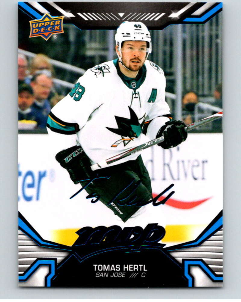 2022-23 UD MVP Blue Script #196 Tomas Hertl San Jose Sharks V86256 Image 1