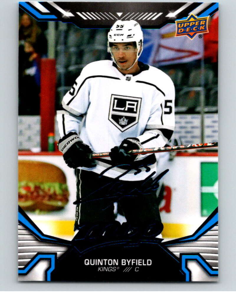 2022-23 UD MVP Blue Script #198 Quinton Byfield Los Angeles Kings V86258 Image 1