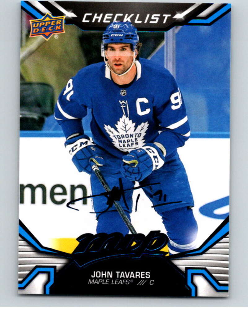 2022-23 UD MVP Blue Script #200 John Tavares Checklist V86260 Image 1