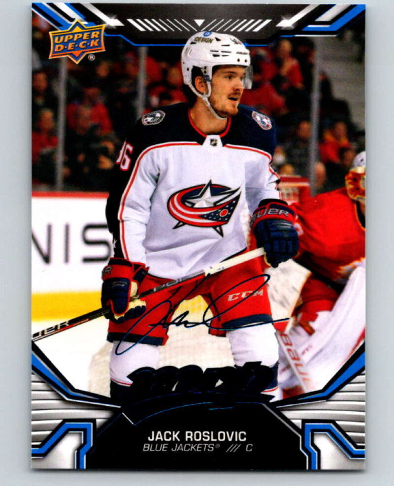 2022-23 UD MVP Blue Script #212 Jack Roslovic Columbus Blue Jackets V86272 Image 1