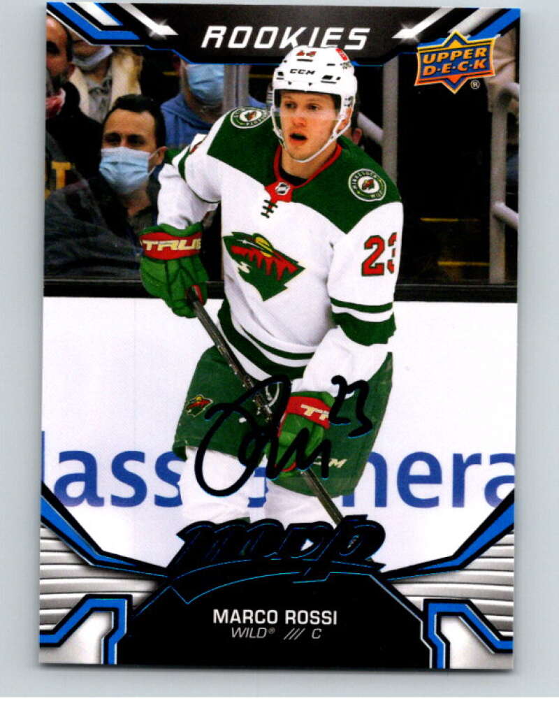 2022-23 UD MVP Blue Script #221 Marco Rossi RC Rookie Minnesota Wild V86281 Image 1