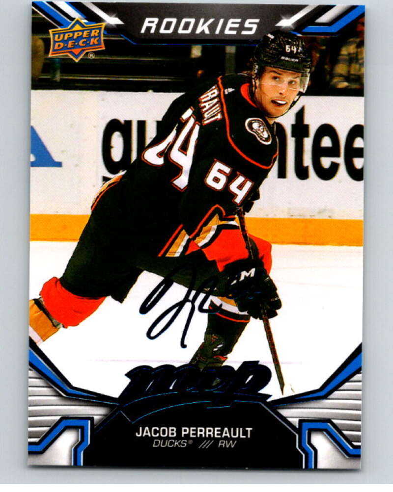 2022-23 UD MVP Blue Script #225 Jacob Perreault RC Rookie Anaheim Ducks V86285 Image 1
