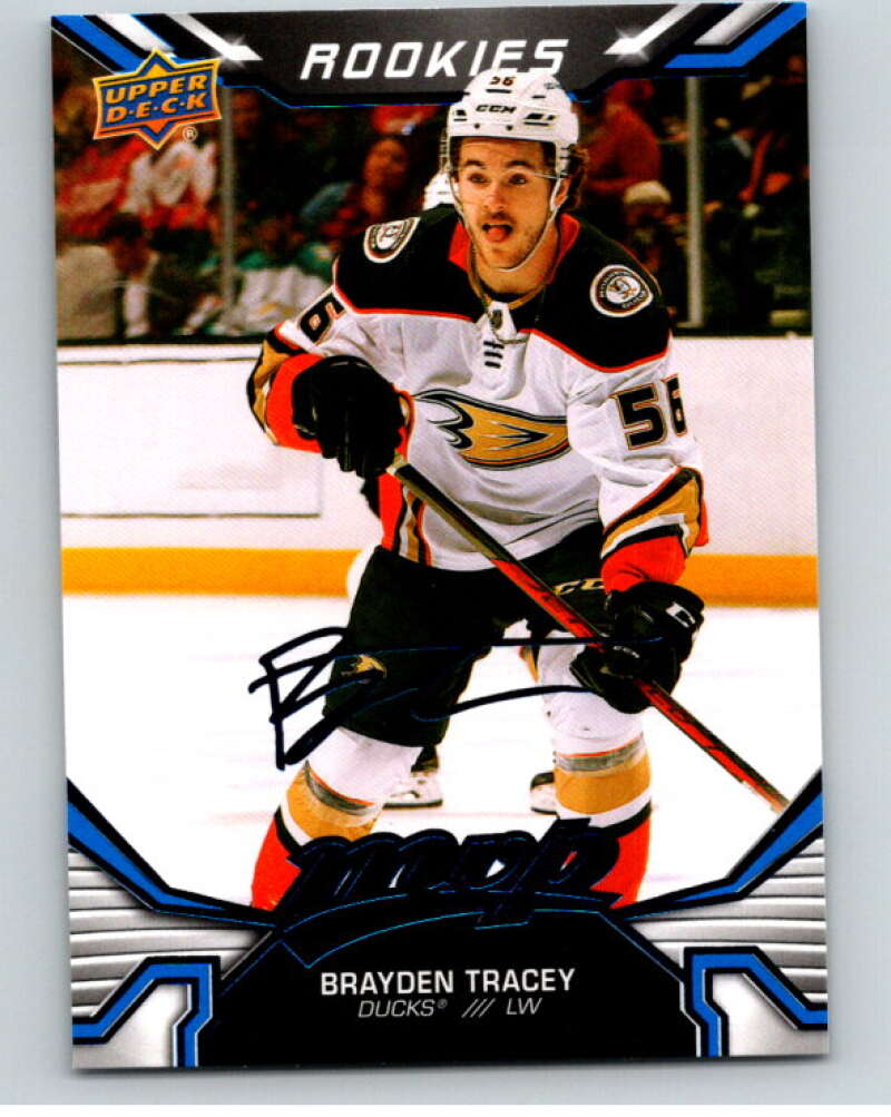 2022-23 UD MVP Blue Script #226 Brayden Tracey RC Rookie Anaheim Ducks V86286 Image 1
