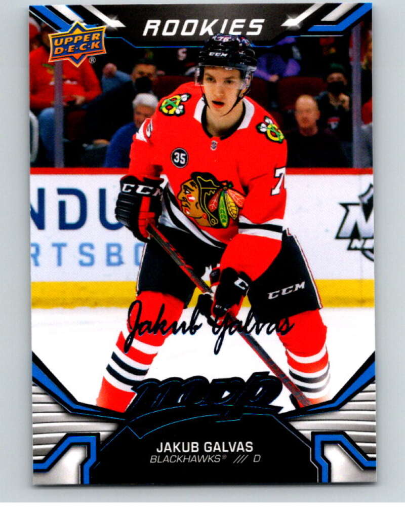 2022-23 UD MVP Blue Script #229 Jakub Galvas RC Rookie Blackhawks V86288 Image 1