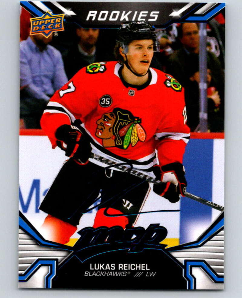 2022-23 UD MVP Blue Script #234 Lukas Reichel RC Rookie Blackhawks V86293 Image 1