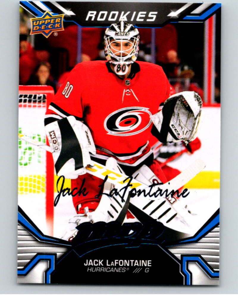 2022-23 UD MVP Blue Script #237 Jack LaFontaine RC Rookie Hurricanes V86296 Image 1