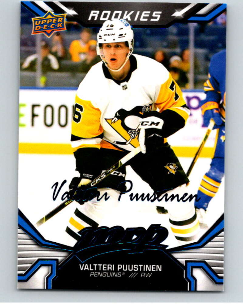 2022-23 UD MVP Blue Script #247 Valtteri Puustinen RC Rookie Penguins V86304 Image 1