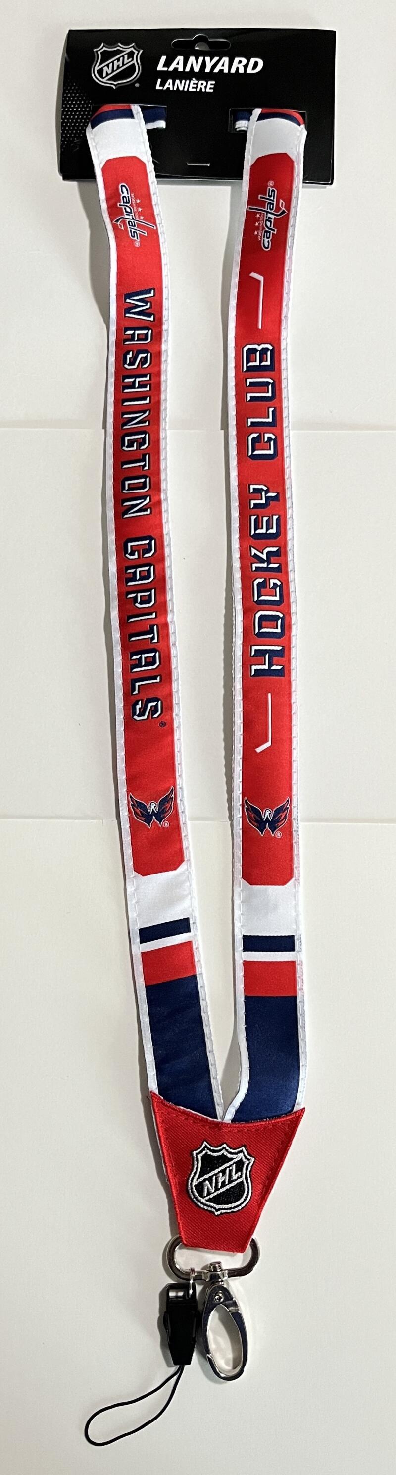Washington Capitals Woven Licensed NHL Hockey Lanyard Metal Clasp Image 1
