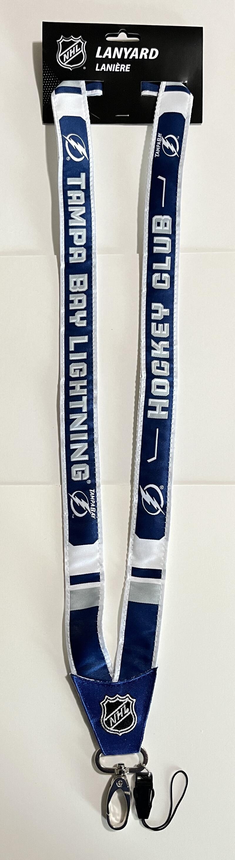 Tampa Bay Lightning Woven Licensed NHL Hockey Lanyard Metal Clasp Image 1