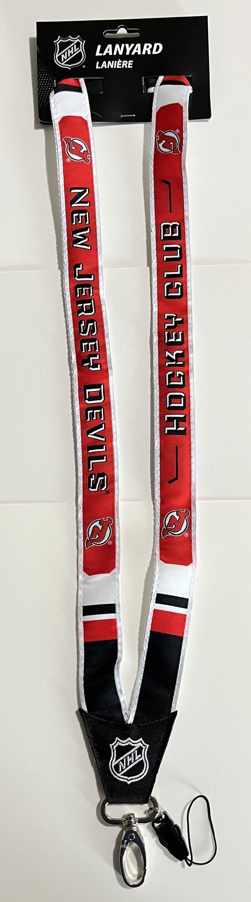 New Jesery Devils Woven Licensed NHL Hockey Lanyard Metal Clasp Image 1