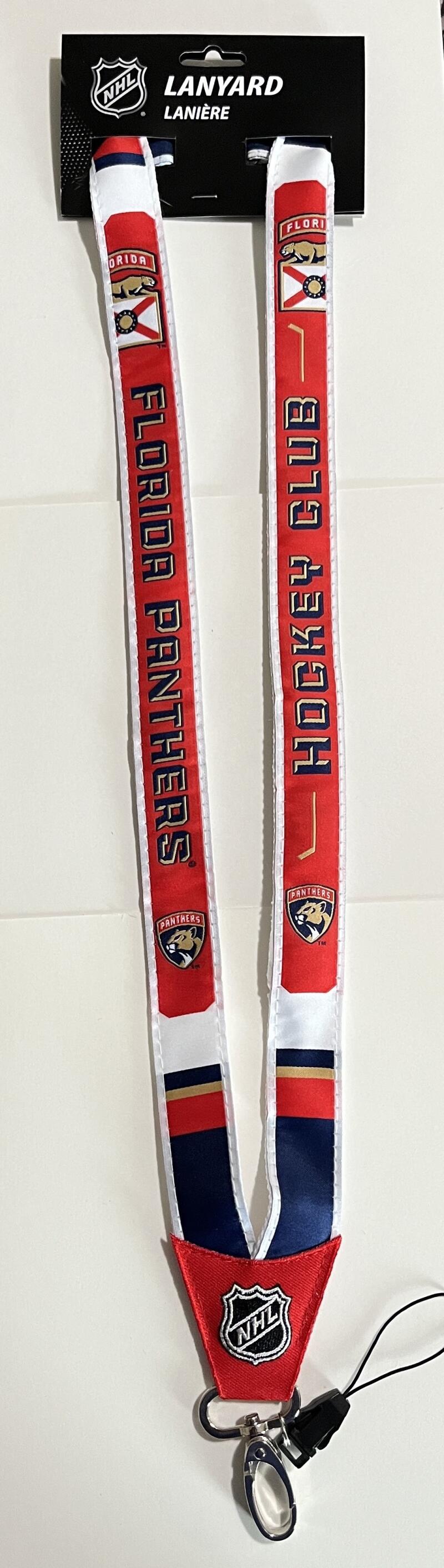 Florida Panthers Woven Licensed NHL Hockey Lanyard Metal Clasp Image 1