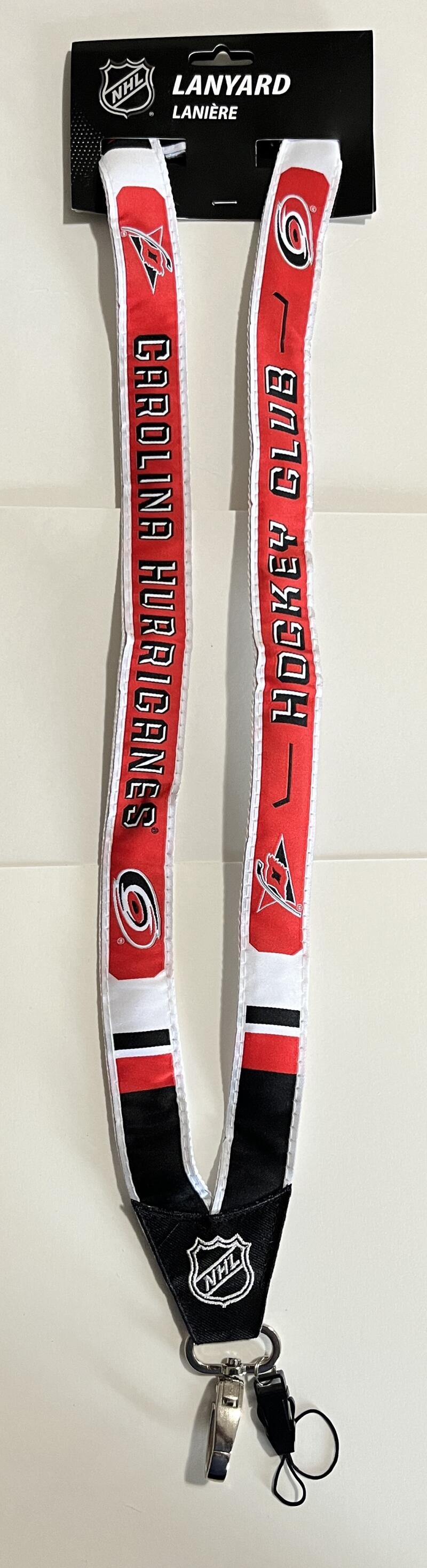 Carolina Hurricanes Woven Licensed NHL Hockey Lanyard Metal Clasp Image 1