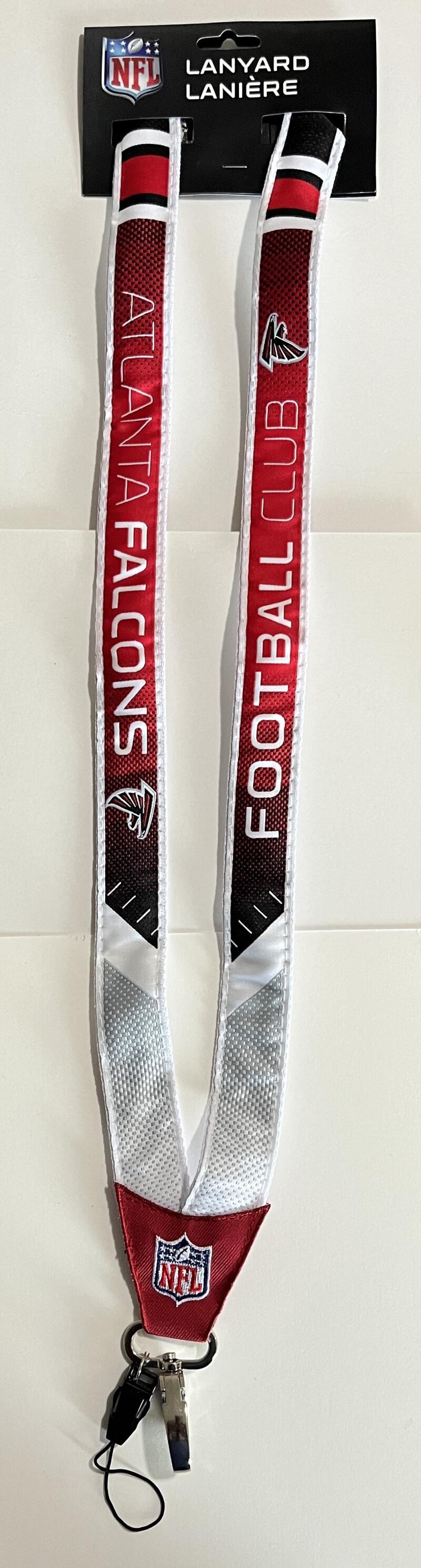 Atlanta Falcons Woven Licensed NFL Football Lanyard Metal Clasp Image 1
