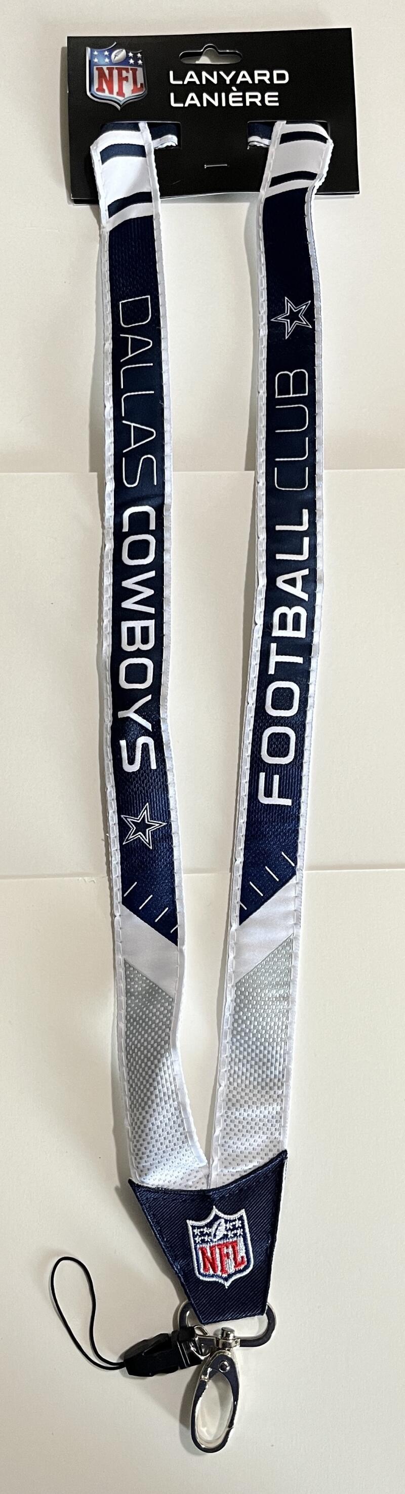 Dallas Cowboys Woven Licensed NFL Football Lanyard Metal Clasp Image 1