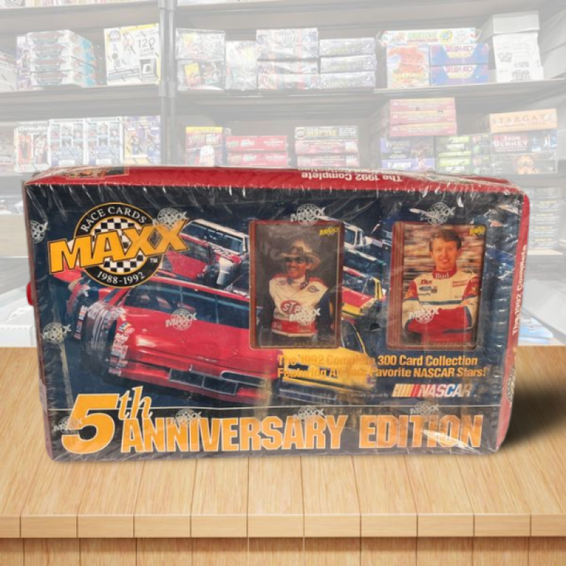 1992 Nascar Maxx 5th Anniversary Edition Sealed Factory Box - 300 Card Set Image 1