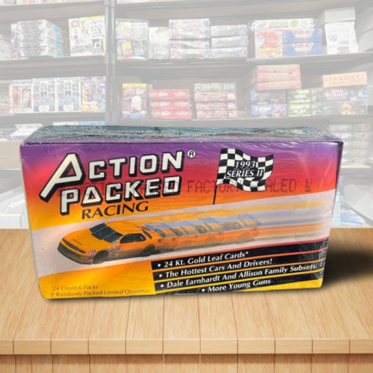 1993 Nascar Action Packed Series 2 Race Sealed Factory Box - 24 Packs Image 1