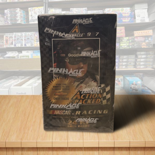 1997 Nascar Pinnacle Trading Cards Sealed Factory Box - Look for 24KT Gold Image 1