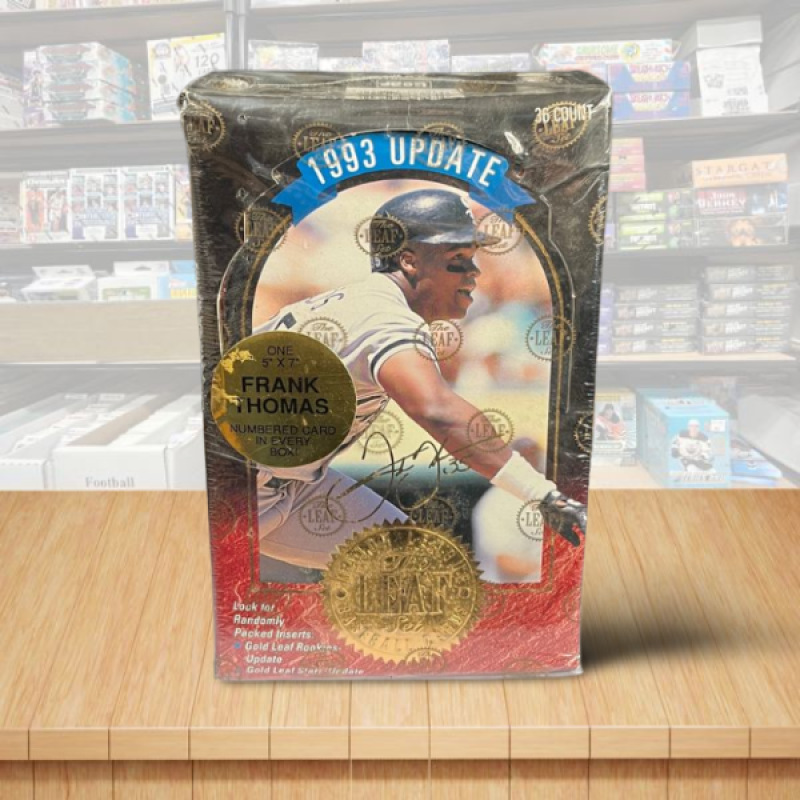 1993 Leaf Update Baseball Hobby Sealed Box - 36 Packs Per Box - 5x7 Gold Inside Image 1