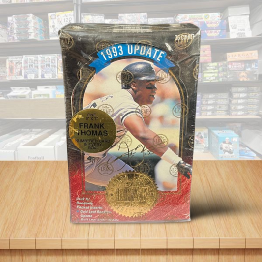 1993 Leaf Update Baseball Hobby Sealed Box - 36 Packs Per Box - 5x7 Gold Inside Image 1
