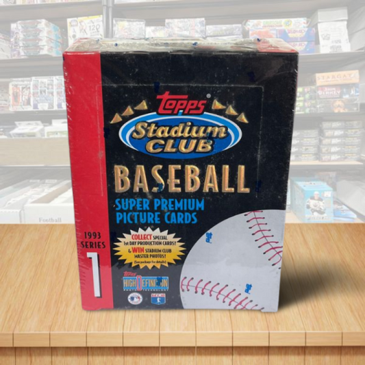 1993 Topps Stadium Club Series 1 Baseball Hobby Sealed Box - 24 Packs  Image 1