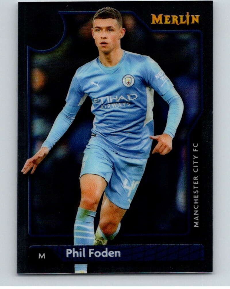 2021-22 Merlin Chrome UEFA Champions League #38 Phil Foden V86335 Image 1
