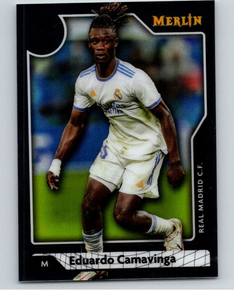 2021-22 Merlin Chrome UEFA Champions League #95 Eduardo Camavinga V86350 Image 1