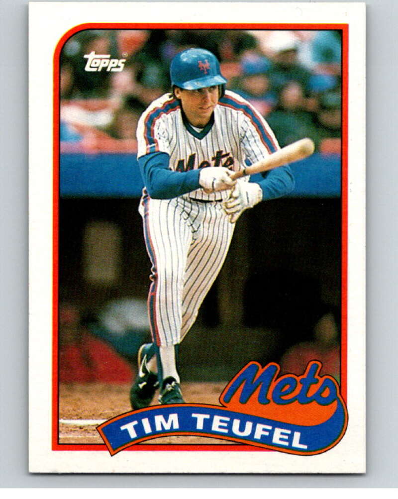1989 Topps Baseball #9 Tim Teufel New York Mets Image 1