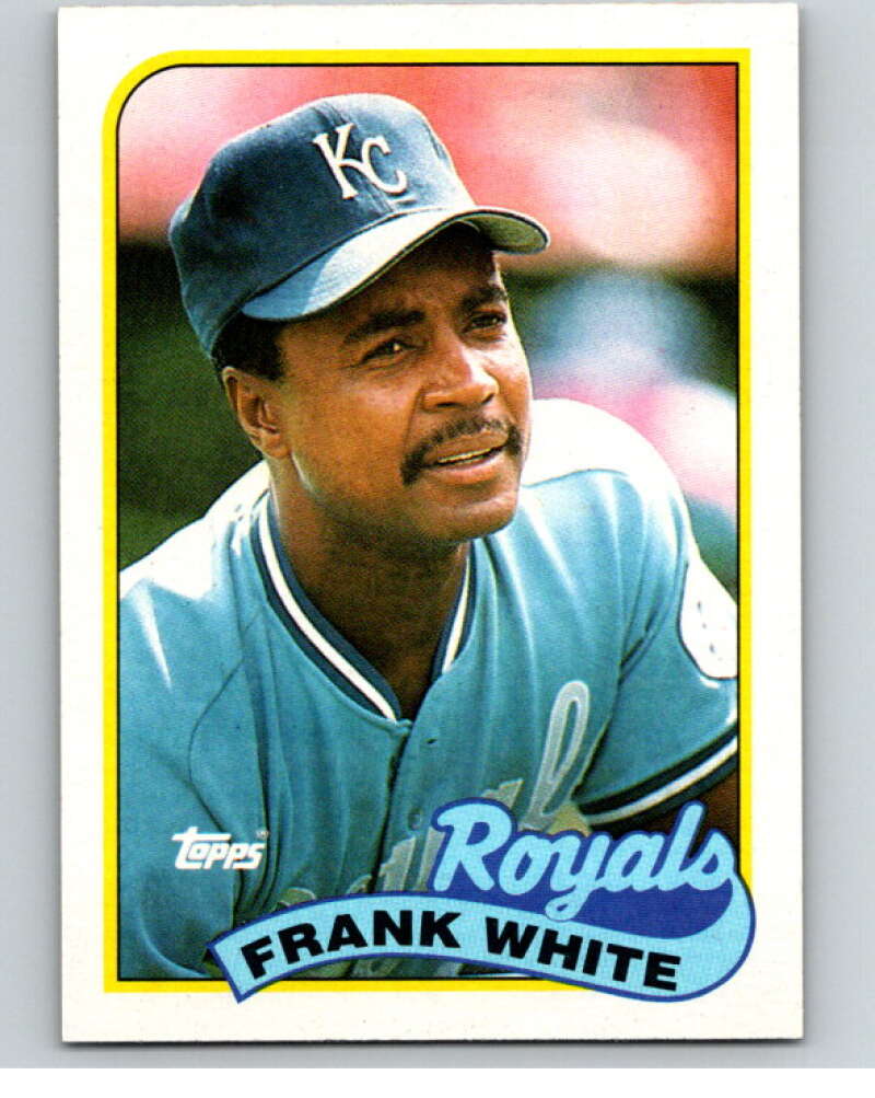 1989 Topps Baseball #25 Frank White Kansas City Royals Image 1