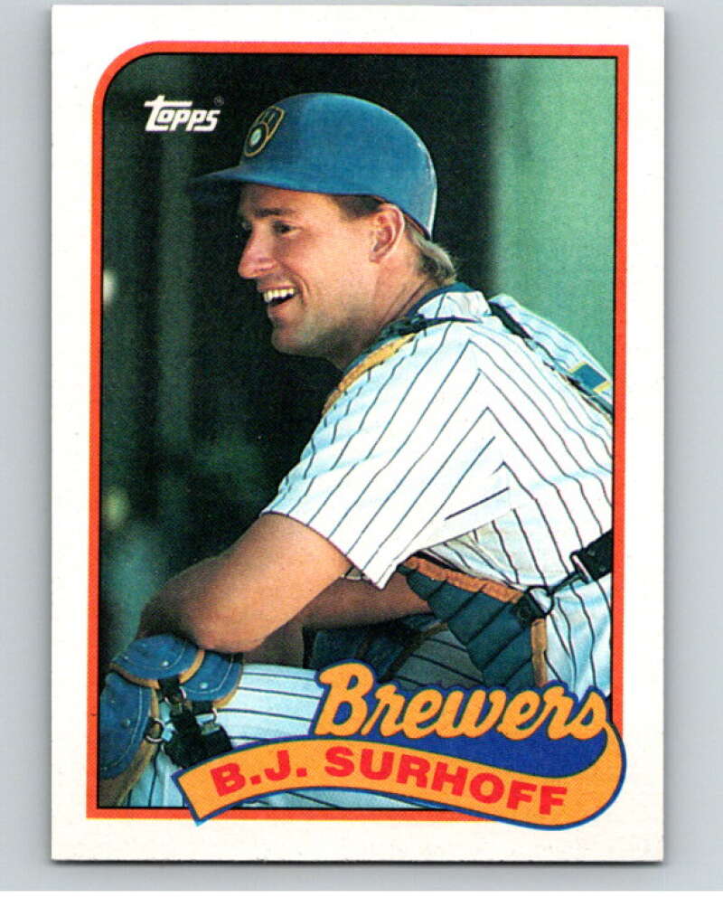 1989 Topps Baseball #33 B.J. Surhoff Milwaukee Brewers Image 1