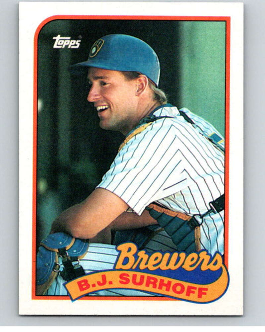 1989 Topps Baseball #33 B.J. Surhoff  Milwaukee Brewers  Image 1