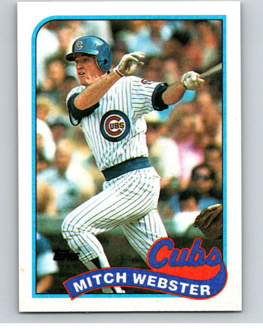 1989 Topps Baseball #36 Mitch Webster  Chicago Cubs  Image 1