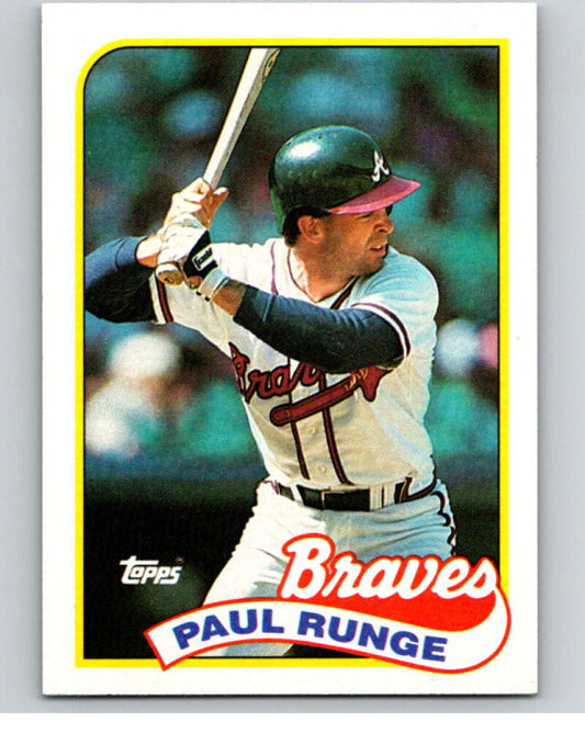 1989 Topps Baseball #38 Paul Runge  Atlanta Braves  Image 1