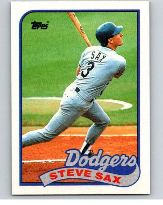 1989 Topps Baseball #40 Steve Sax  Los Angeles Dodgers  Image 1