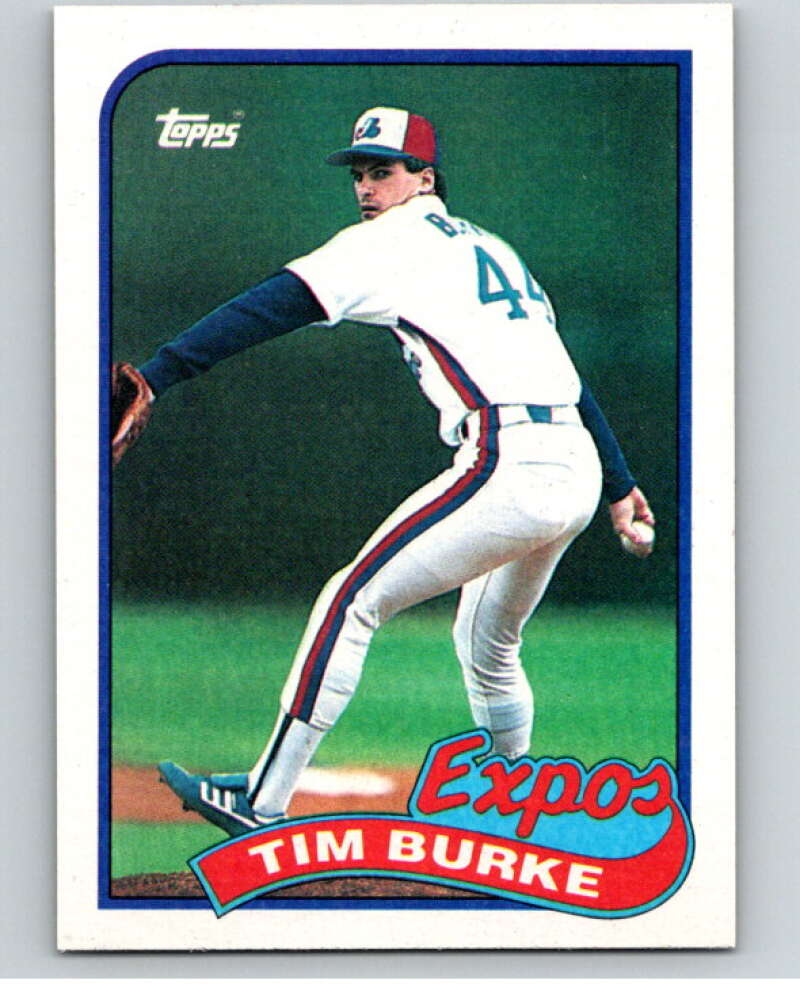 1989 Topps Baseball #48 Tim Burke Montreal Expos Image 1