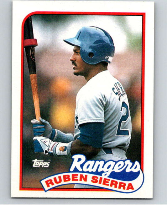 1989 Topps Baseball #53 Ruben Sierra  Texas Rangers  Image 1