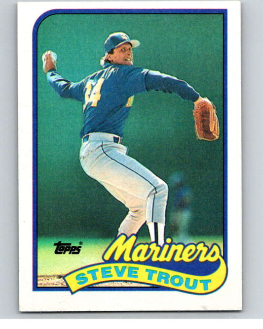 1989 Topps Baseball #54 Steve Trout  Seattle Mariners  Image 1