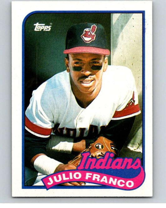 1989 Topps Baseball #55 Julio Franco  Cleveland Indians  Image 1