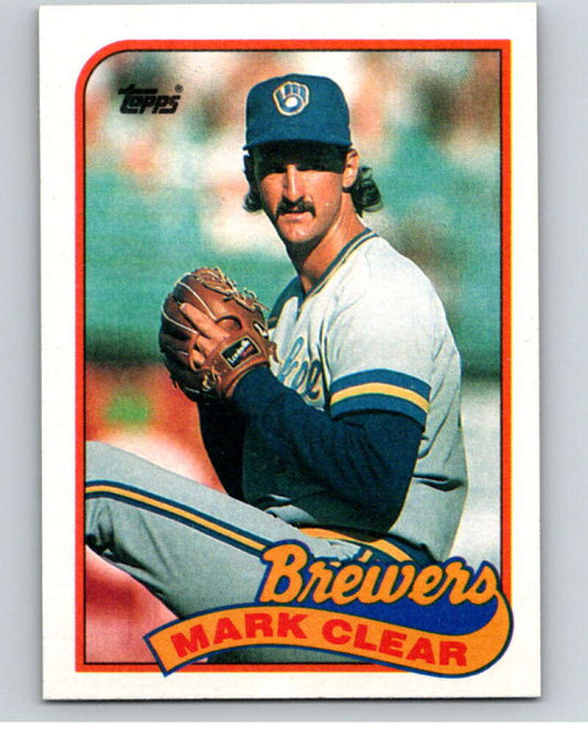 1989 Topps Baseball #63 Mark Clear  Milwaukee Brewers  Image 1