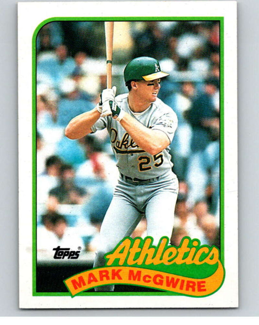 1989 Topps Baseball #70 Mark McGwire  Oakland Athletics  Image 1