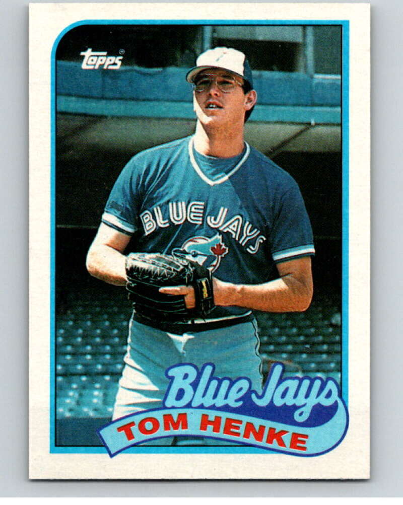 1989 Topps Baseball #75 Tom Henke Toronto Blue Jays Image 1