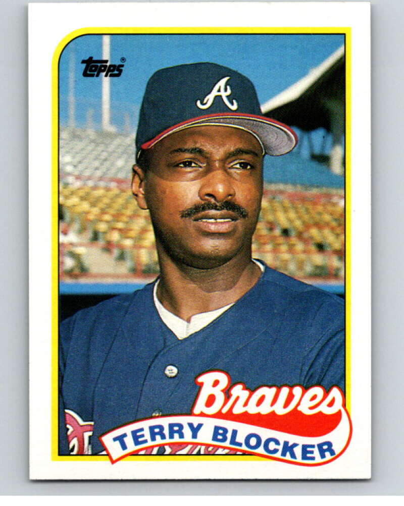 1989 Topps Baseball #76 Terry Blocker Atlanta Braves Image 1