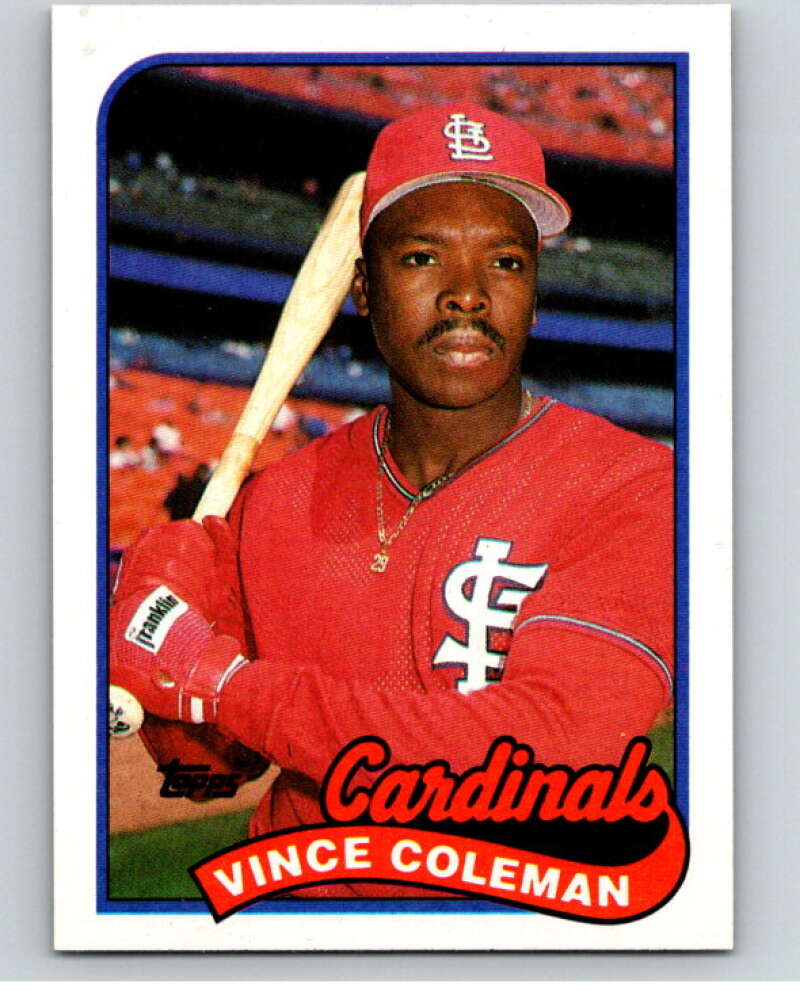 1989 Topps Baseball #90 Vince Coleman UER St. Louis Cardinals Image 1