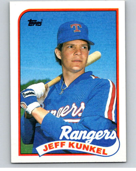 1989 Topps Baseball #92 Jeff Kunkel  Texas Rangers  Image 1