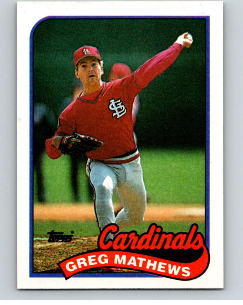1989 Topps Baseball #97 Greg Mathews St. Louis Cardinals Image 1