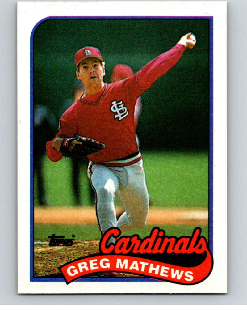 1989 Topps Baseball #97 Greg Mathews  St. Louis Cardinals  Image 1