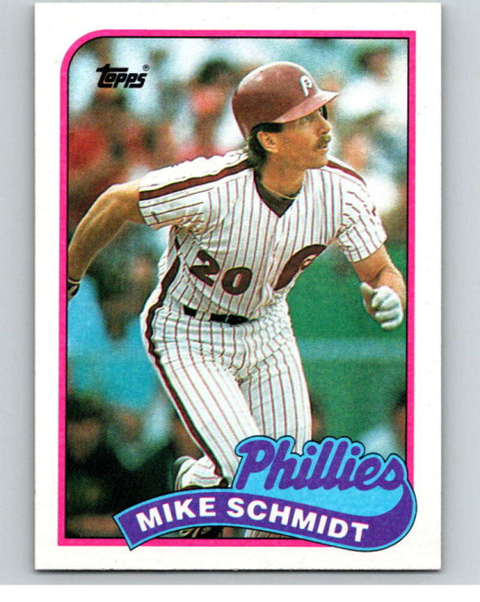 1989 Topps Baseball #100 Mike Schmidt  Philadelphia Phillies  Image 1