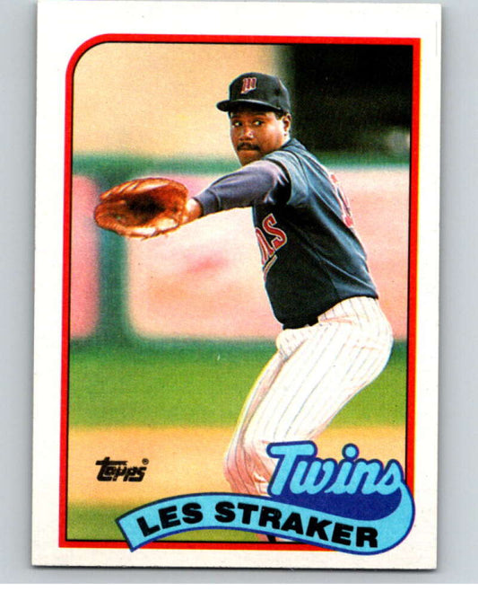 1989 Topps Baseball #101 Les Straker  Minnesota Twins  Image 1