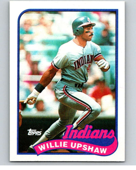 1989 Topps Baseball #106 Willie Upshaw  Cleveland Indians  Image 1