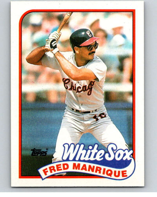 1989 Topps Baseball #108 Fred Manrique  Chicago White Sox  Image 1